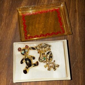 Vintage Gold Animal Brooch Bundle